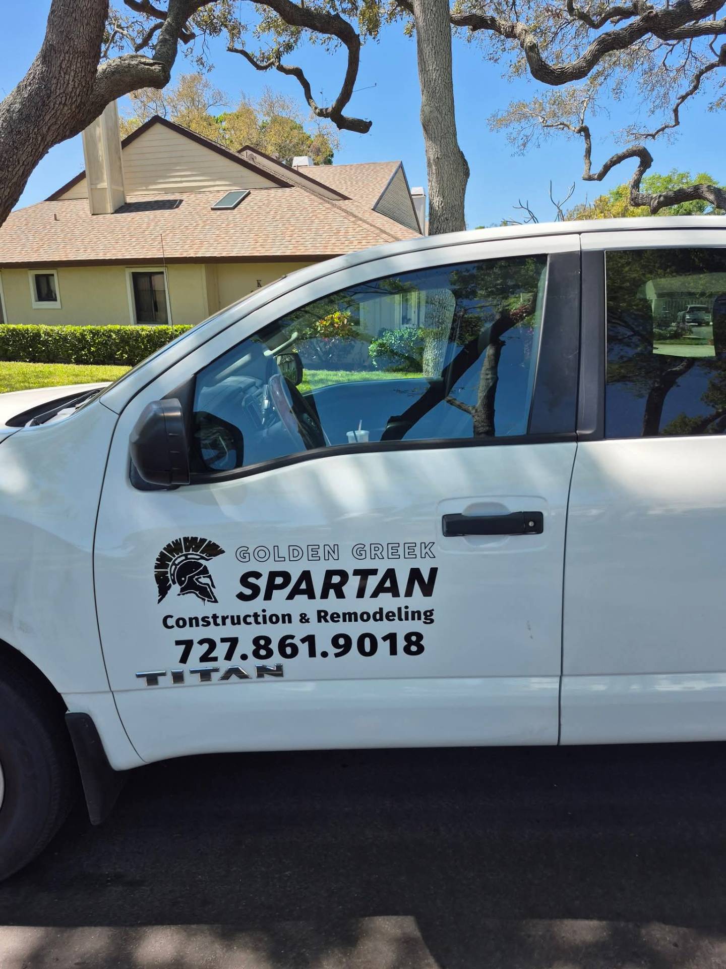 Golden Greek Spartan Construction truck